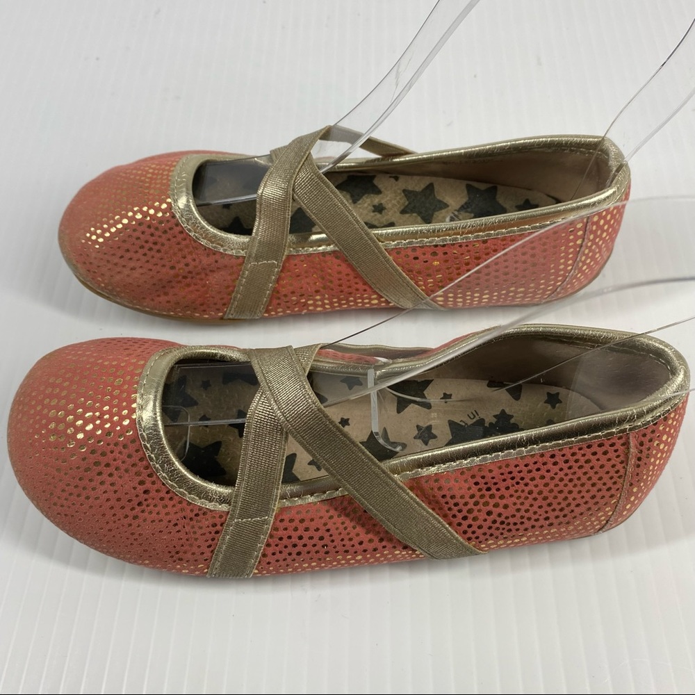 Livie & Luca Girl’s Aurora Ballet Flats Golden Coral Size 12